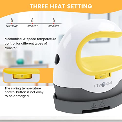 Htvront Heat Press Mini Heat Press Machine, Small Heat Press Portable Iron Press Machine For T Shirts, Hats, Heating Transfer Projects #TOP1