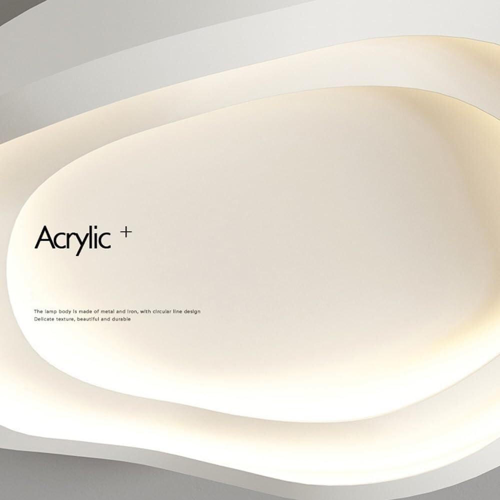 Modern Home Decoration White Farmhouse Lighting Fixtures Ceiling Flush Mount Dimmable LED Ceiling Light Minimalism Contemporary Modern Bedroom Ceiling Light for Bedroom Office Stairs Hotel(Di