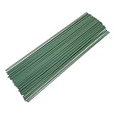 HAKIDZEL 100pcs Green Floral Stems Metal Wire for DIY Flower Arrangements Flexible Iron Wire for Flower