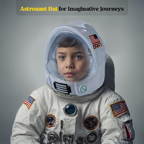 Tigerdoe Astronaut Helmet - Space Helmet Kids Party - White, 6 Pack