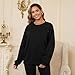 DEBELLY Breastfeeding Sweatshirt Nursing Friendly Oversized Dual Zipper Pullover Long Sleeve Layering Essential for On the Go Feeding,Black,M