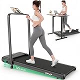 Walking Pad Treadmill Under Desk, Incline Treadmill with Handle Bar, Foldable Treadmills Under Desk for Home/Office, 300-400 lbs Capacity, Quiet Operation, Easy Storage, Low Noise