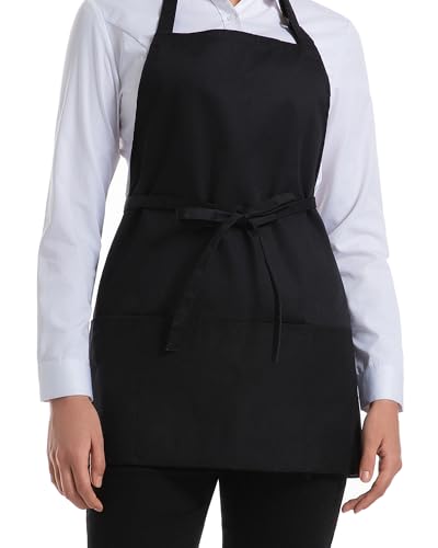 Image of Syntus Chef Apron for Men Women Kitchen Cooking Apron with Pockets, Adjustable Bib Aprons Stain Resistant