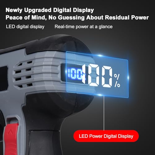Amoladora angular inalámbrica HUIOP de 16,8V con dos baterías y discos de corte 4