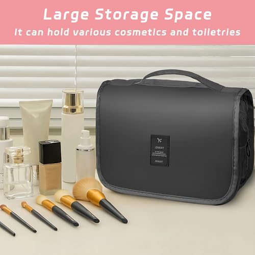 Image of Toiletry Bag Travel Bag with Hanging Hook for Women Men,Black Pure