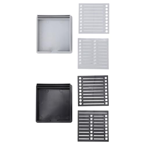 CHICIRIS Soporte para Notas Adhesivas, ABS Premium Duradero Impreso en 3D, Dispensador Multifuncional con Plantillas para Oficina, Escuela, Escritorio, Estudiantes, Profesores,