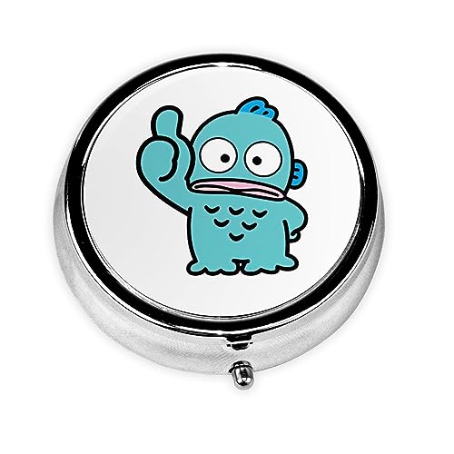 ハンギョドン ピルケース 薬ケース 丸型 3段分割 円形薬入れ 丸いミニ薬箱 錠剤ケース 小物入れ サプリケース 多機能 密閉 耐湿 収納ケース 仕切り付き 薄型 軽量 耐久性 携帯型 飲み忘れ防止 旅行 出張 家庭用 直径4.6cm