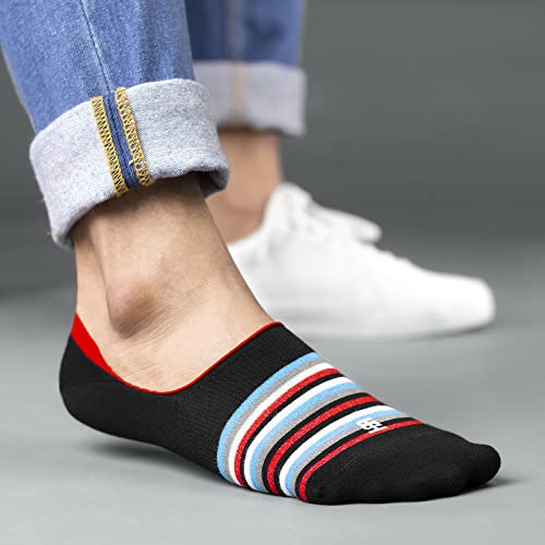 Image of SockSoho Premium Loafer Cotton Socks for MEN - (COLOR: Multicolor | Loafer Length | 7-12 UK Size)