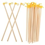 BAZEITFLOW 35個手提げ提灯 スティック 木製 ランタンハンドル 手作りランタン道具 キッズ パーティーデコレーション