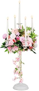 Sziqiqi 53cm Golden Candle Holder Tall Candelabras for Christmas Dining Table - Metal Candlesticks Holder for Wedding Decorations for Reception Table Decorations Centrepiece for Dinner Advent Easter