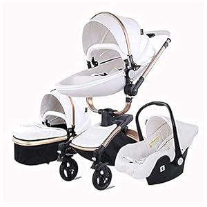 Pasgeboren Baby Peuter Kinderwagen – Kinderwagens 3 In 1 Hoge Landschap Converteerbare Wieg Opvouwbare Aluminiumlegering…