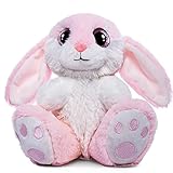 HO-EF Easter Bunny Stuffed Animal, 8.5" Easter Bunny Plush with Floppy Ears, Machine Washable& Softn