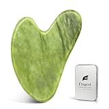 Flagest Gua Sha - 100% Natural Jade Guasha - Herramienta de Masaje Antiarrugas Para el Rostro - Piedra Gua Sha Facial Masajeador