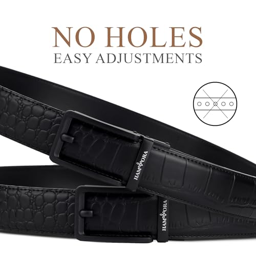 Image of Genuine Leather Belt for Men Formal & Casual Wear - Belts for Men Leather Original, Durable Buckle - Belt for Man - Gift for Husband, Father, Friend