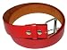 Men's Fashion and Dress PU Belt 1.5 " Wide Red-M
