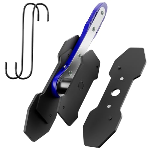 Brake Caliper Compression Tool, Caliper Piston Compressor Tool with Additional 2 pcs Large Steel Plate and 2 Hooks, 360°Adjustable Brake Caliper Tool for Single Twin Quad Piston Calipers (Blue)