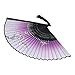 BOTEGRA Ventilateur portatif, Ventilateur à Main en Bambou Durable et élégant de Style rétro Vintage pour Les fêtes, Les Concerts pour Les Femmes Lady(Fleur de Prunier Pourpre os Noir)