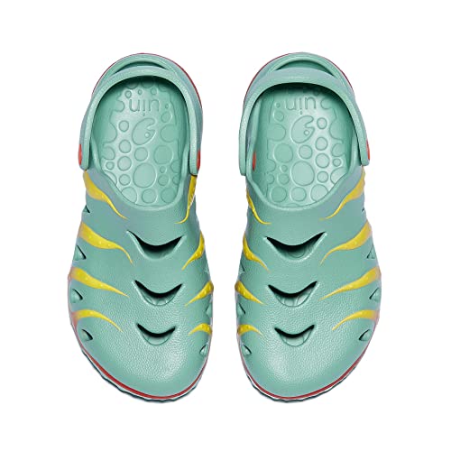 Uin Women's Clog Garden Shoes Slip On Beach Outdoor Slippers Sandals Octopus Ⅰ Green & Red (7) #TOP1