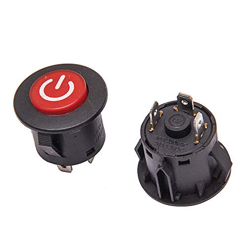 JIARUIXIN Power Switch Button Start Switch Replacement Accessory, for 20A 12VDC Applicable with Children's Electric Ride-on Vehicles