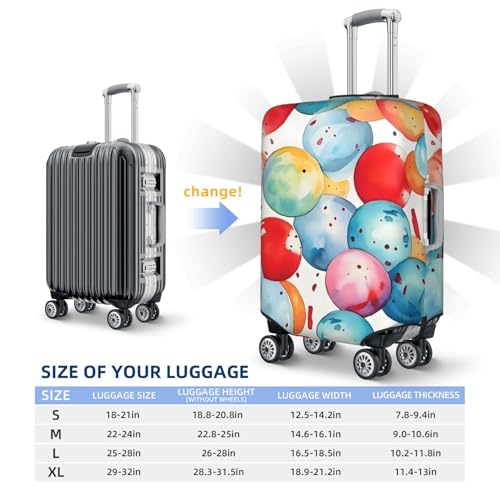 Colorful Balls Travel Luggage Cover for Suitcase Anti-Scratch Fashion Suitcase Protector Washable Elastic Baggage Covers Fits 25-28 Inch Luggage for Travel Beach Holiday2
