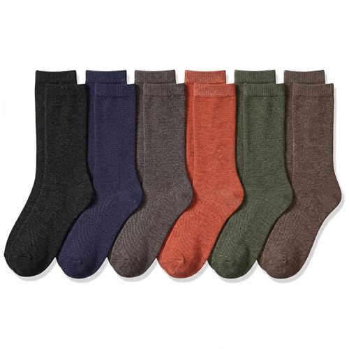 Image of Tipi Toe Women's 6-Pack Funky Crew Socks | Colorful Fun Patterned Novelty Dress Socks, Sizes 9-13