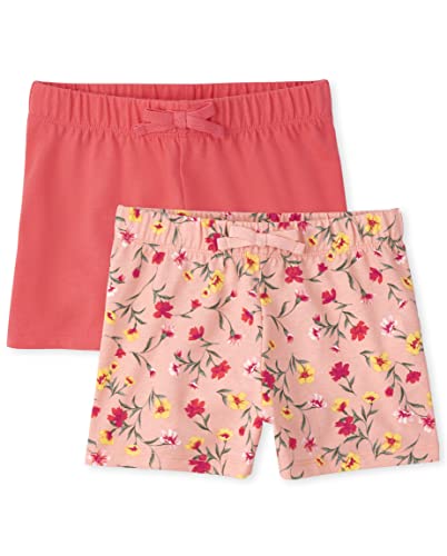 The Children's Place Girls Pull On Fashion Shorts, Coral Rose 2-Pack, Medium (7/8) #TOP12