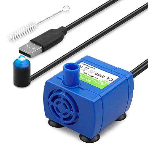 Kutoraworks Replacement Pump for Wonder Creature 85 oz Cat Water Dispenser and Beacon Pet 81 oz Cat Water Fountain with Cleaning Brush and USB Cable