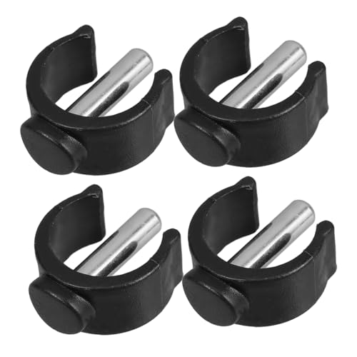 FOMIYES 4 Pack Commode Chair Replacement Clips Safety Rails Locking Clips for Toilet Stool Crutch Attachment C-Shape Clamp Buckle for 22mm Tube Walker