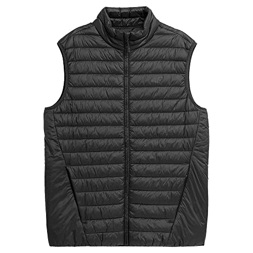 4F Men's Down Jacket, Deep Black, S