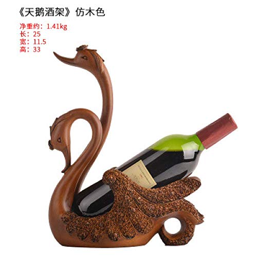 Range-bouteille cygne stable pour éviter les chutes et embellir votre buffet bas