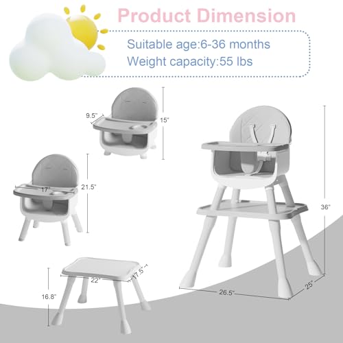 Uniswan 6 In 1 Baby High Chair thumb #6