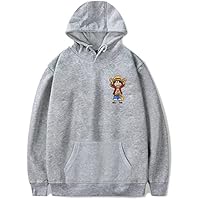 YIMIAO Hombre One Piece Anime Sudadera con Capucha Mujere Hoodie
