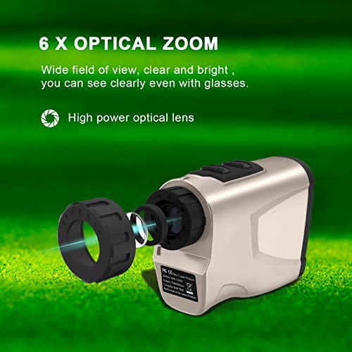 Golf Rangefinder,Wellray Laser Golf Rangefinder With Slope,650 Yards Rang Finder Devices With 6X Magnification & Flag Pole Locking Vibration Function, Range Finder For Golfing & Hunting,3 Modes #TOP1