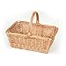 WEIDENPROFI Weidenkorb, Einkaufskorb eckig aus Weide einfarbig, Größe (LxBxH): 43 x 29 x 18 cm, inkl. Tragebügel 40 cm hoch