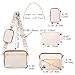 Imagen de UTO - Bolso Bandolera para Mujer 3 en 1 Bolso de Hombro Multiusos Correa de Cadena con Bolsillo para Monedas Desmontable