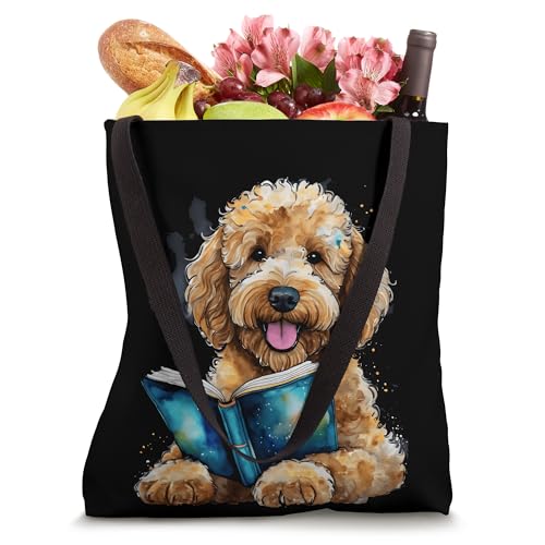 Bolsa Tote con impresión de perro Golden Doodle miniatura 4