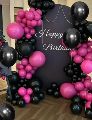 Image of Black Balloons 12 inch, 50 Pcs 3.2g Black Latex Balloon Matte Helium Balloons for Birthday Party Wedding Baby Shower Retirement Decorations