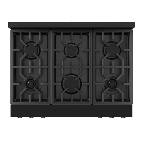 Image of Gordon Ramsay by THOR Kitchen 36 Inch Professional Liquid Propane Range with Tilt Panel Touch Control in Black /Navy Blue