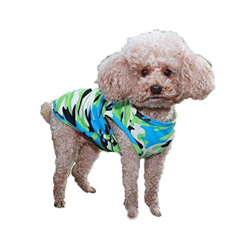 可愛い 迷彩柄 ペット服 犬服 洋服 ドッグウェア Tシャツ ワンピース パジャマ ベスト カップ ル服 2019新色入荷 コットン 涼やか スポーツ服 上着 ファッション 人気 仮装 小中型犬服 猫服 ペット用品 春夏服 脱毛保護 お散歩 お出かけ (X
