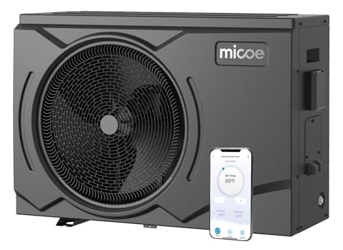 MICOE 100000 BTU Energy Efficient Electric Pool Heat Pump for