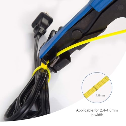 10GTEK Cable Tie Gun - Fastening and Cutting Tool with Handle Special for Nylon Cable Tie Fasten and Cut Cables in Blue - Thumbnail 7