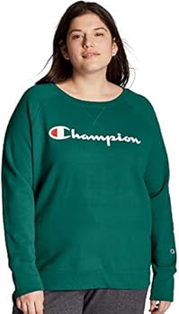 Champion Women's Plus-Size Powerblend Boyfriend Crew Sweater