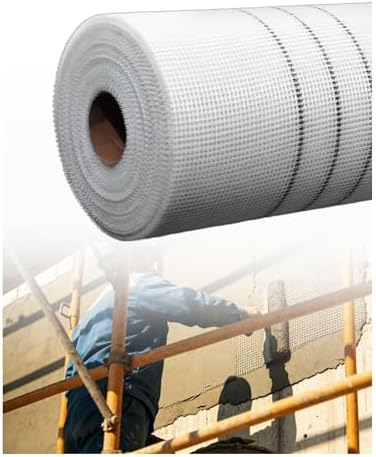 Fibers Render Mesh Wall Repair Patch - Durable Scrim Fabric for Drywall Jointing, Crack Repair & Patching Holes (1x50m, 160g/㎡) - Easy to Use, Strong Adhesion