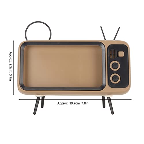 Hztyyier Desk Mobile Phone Bracket Cell Phone Stand Retro TV Style Phone Holder Mobile Holder Desktop Phone Holder Stand for Desk - Image 2
