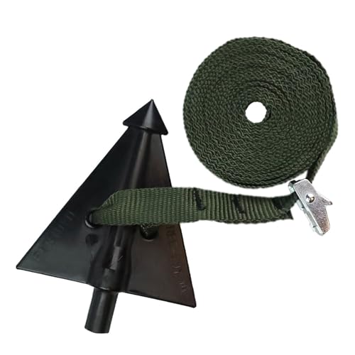 Pelican Rope Tree Guy Tree Tie Staking Anchor and Strap Kit 3 Pack, 12 ft Guy Line with Tree Staking System, Cam Lock