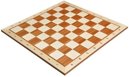 The House of Staunton Maple & Mahogany Wooden Chess Board - 2.5" with Notation