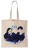 Bio degradable Finest Prints Victor Nikiforov, Yuuri Katsuki And Yuri Plisetsky Cotton Canvas Tote Bag