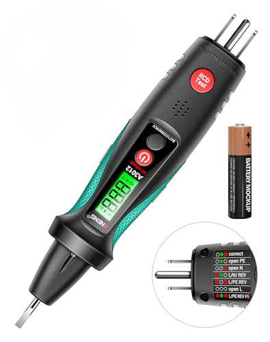 ANENG Non Contact Voltage Tester&Outlet Tester Receptacle Detector with Voltage LCD Display,Power Socket Checker Automatic Circuit Tester Polarity Voltage Test Wall Plug Electrical Tools