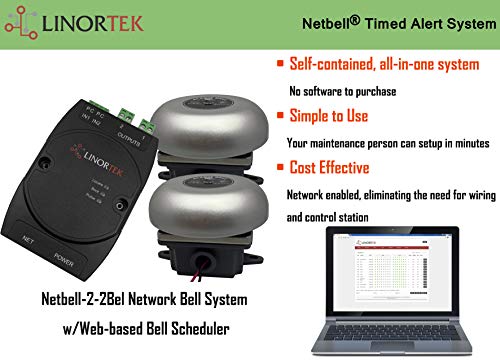 Netbell-2-2Bel TCP/IP Network Bell System w/Bell Scheduling Software (2 Bells) - Thumbnail 3
