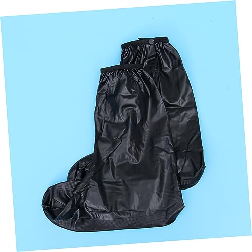 Cubrezapatos impermeables para hombre de PVC, altos, con cremallera y banda elástica, talla XXL, color negro miniatura 7